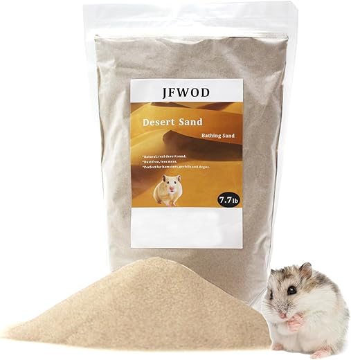 JFWOD Hamster Bath Sand, Dust Free Beige