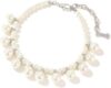 Dogs Kingdom Handmade Pearl Necklace Collar, White, S:9-11.5″ Neck