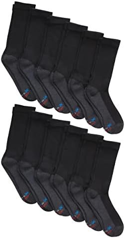 Hanes Men's X-Temp Cushioned Crew Socks, 12-Pack - Image 2