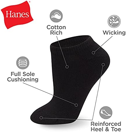 Hanes Women's No Show Moisture-Wicking Socks - Image 3