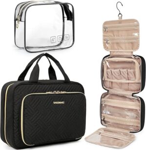 BAGSMART Hanging Travel Makeup Organizer With TSA Bag