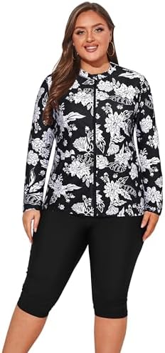 Hanna Nikole Women's Plus Size Rash Guard Swimwear - Image 2