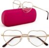 LOYOSE Heart Shaped Blue Light Glasses
