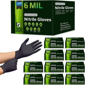 Inspire Heavy Duty 6Mil Nitrile Gloves Disposable