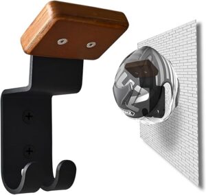 Qktxktzy Helmet Holder Wall Mount, Solid Wood