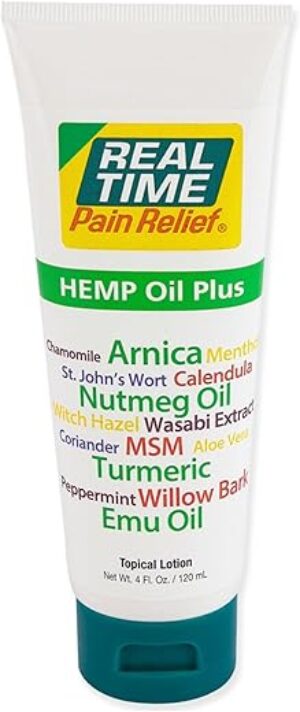 Real Time Pain Relief Hemp Oil Plus - 4oz Tube Advanced Formula