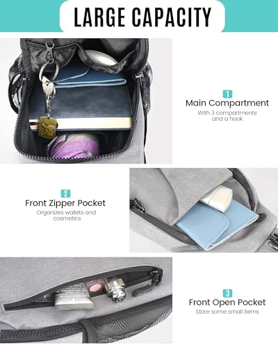 HESEE Waterproof Crossbody Sling Bag With USB - Image 4