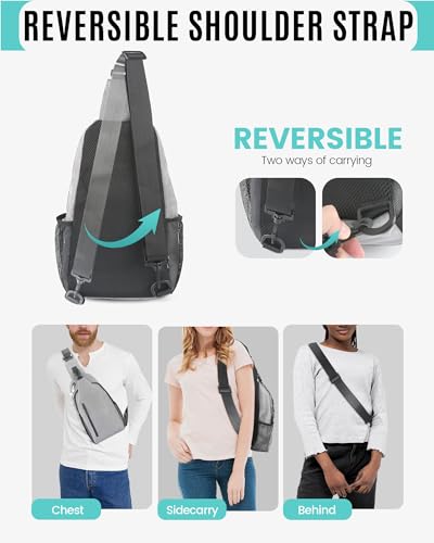 HESEE Waterproof Crossbody Sling Bag With USB - Image 5