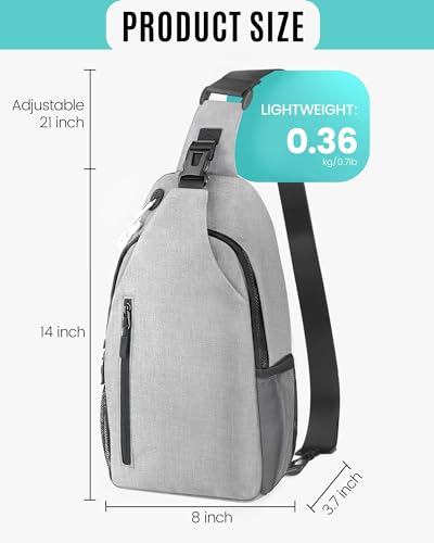 HESEE Waterproof Crossbody Sling Bag With USB - Image 2