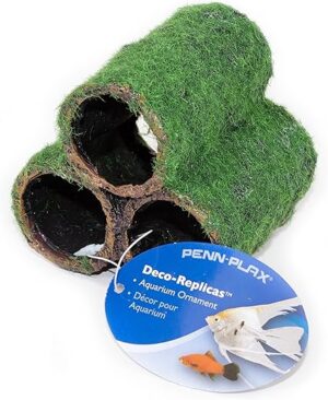 Penn-Plax Hide-Away Pipes With Club Moss Decoration