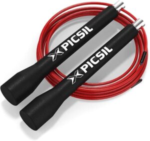 PICSIL High Speed Jump Rope, 360 Spin, Double Bearing