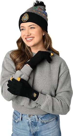 Harry Potter Hogwarts Knit Beanie & Glove Set