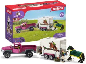 Schleich Horse Club 38-Piece Toy Horse Trailer Playset