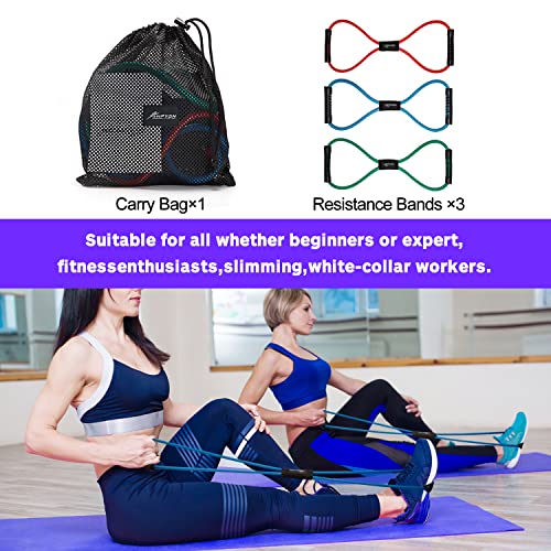 HPYGN Figure 8 Resistance Bands for Exercise - Image 3
