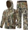 TIDEWE Hunting Clothes with Fleece Lining, Water Resistant