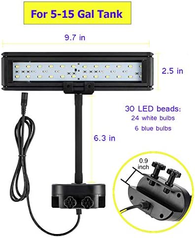 hygger 9.7 Inch LED Aquarium Light Clamp - Image 5