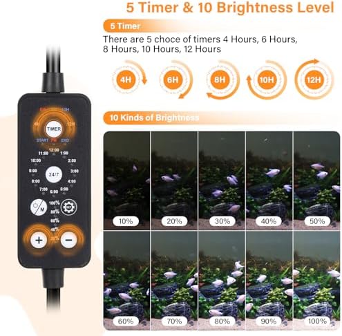 hygger Submersible LED Aquarium Light, 14W - Image 3