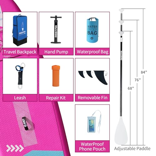 IBEISTFIN Inflatable Stand Up Paddle Board, 10'6"/11'6"*33"*6 - Image 4