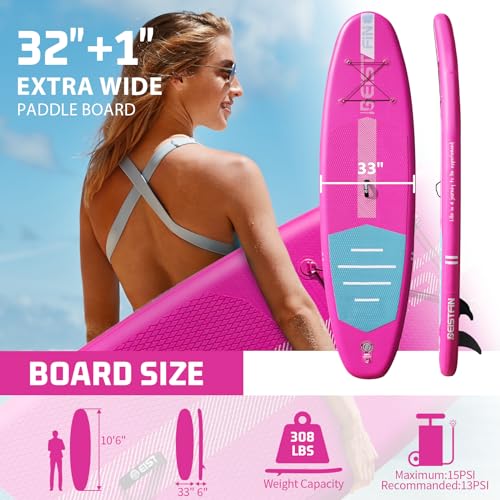 IBEISTFIN Inflatable Stand Up Paddle Board, 10'6"/11'6"*33"*6 - Image 2
