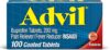 Advil Ibuprofen Pain Reliever, 100 Tablets