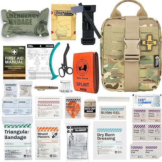RHINO RESCUE IFAK Trauma First Aid Kit, Camouflage