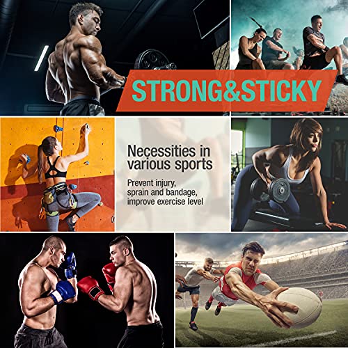 iFwevs White Athletic Sports Tape, Strong Easy Tear - Image 2