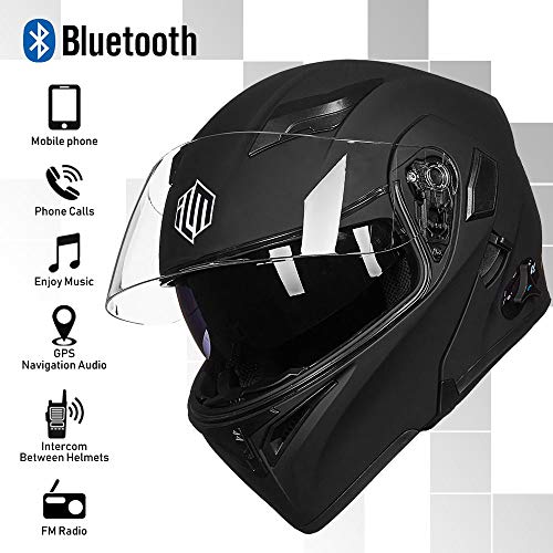 ILM Bluetooth Motorcycle Helmet Modular Flip DOT 902BT - Image 3