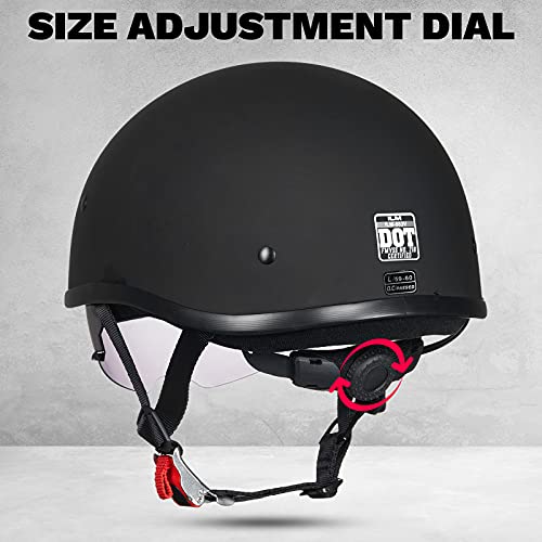 ILM Motorcycle Half Helmet With Sunshield 883V - Image 4