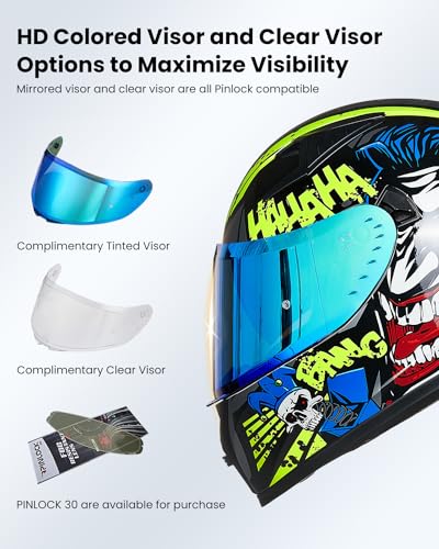 ILM Motorcycle Helmet Full Face DOT Z501 - Image 5