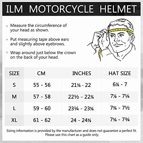 ILM Open Face Motorcycle Helmet DOT 726X - Image 2