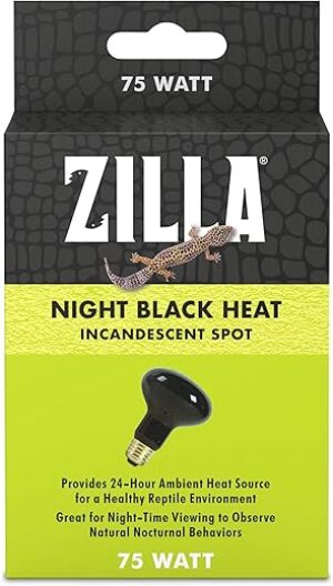 Zilla Incandescent Spot Bulb, Night Black
