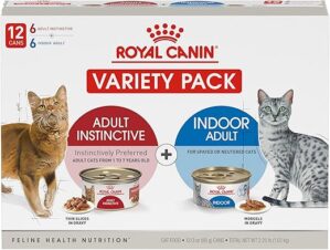 Royal Canin Indoor Adult Instinctive Wet Cat Food Variety Pack, 3 oz, 12 Pack