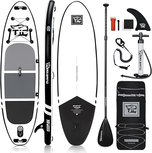 TIGERXBANG Inflatable Paddle Board With Accessories