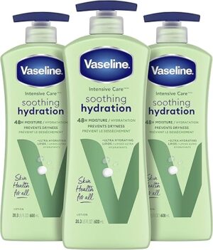Vaseline Intensive Care Body Lotion for Dry Skin, 20.3 oz, Pack of 3