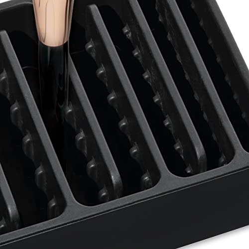 InterDesign Silicone Cosmetic Brush Holder, Black - Image 3