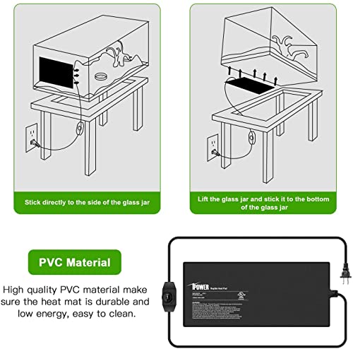 iPower 24W Reptile Heating Mat With Controller, 2 Pack - Image 3