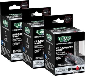 Curad Ironman Self-Adherent Athletic Wrap, Black