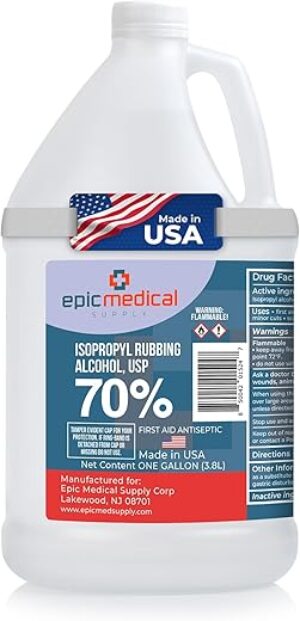Epic Medical Supply Isopropyl Rubbing Alcohol 70% USP, 1 Gallon