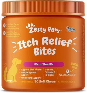 Zesty Paws Itch Relief Dog Supplement Omega-3