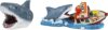 Penn-Plax Jaws 2-Piece Aquarium Ornament Bundle