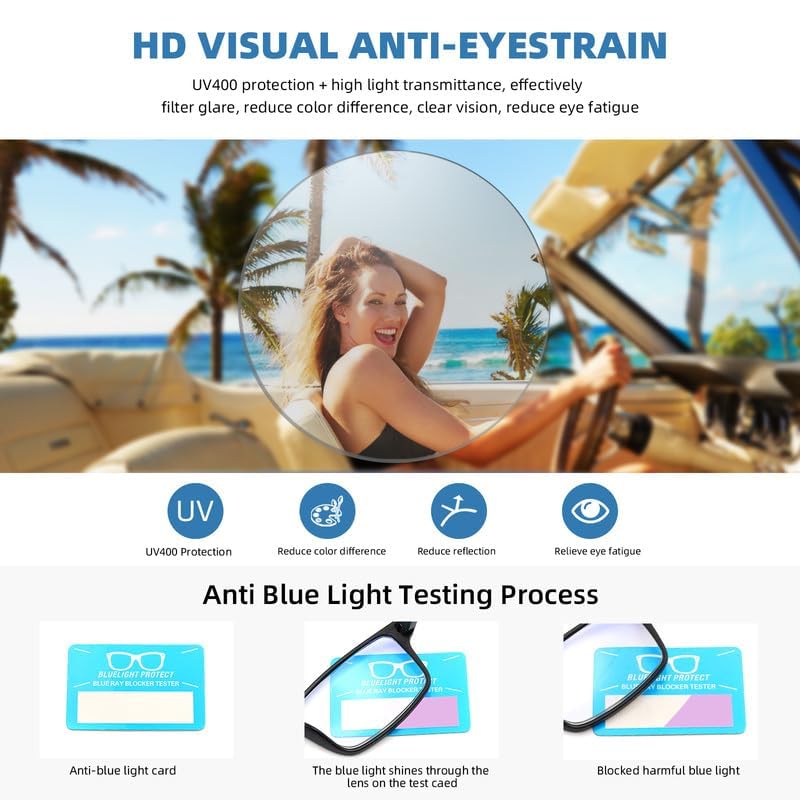 JAWSOCK 4 Pack Blue Light Blocking Reading Glasses (2.0x) - Image 4