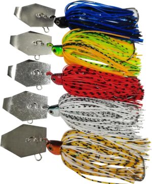 kmucutie Jig Bass Fishing Lure Set With Weed Guard