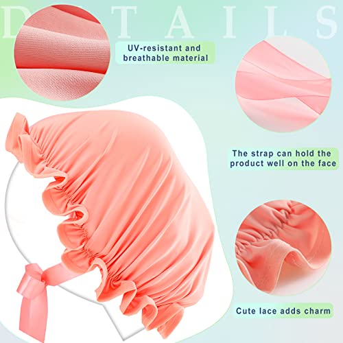 Jiuguva UV Protection Face Mask & Hair Cap Set, Blue/Pink - Image 2