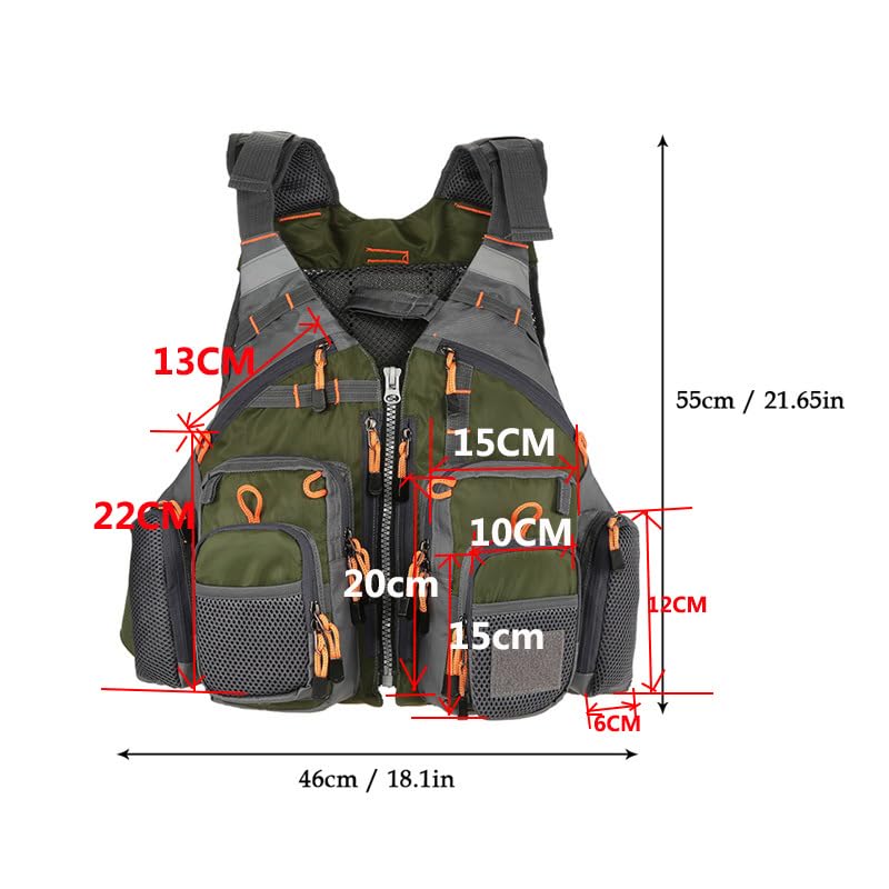 JKSPORTS Fly Fishing Vest Safety Life Jacket - Image 4