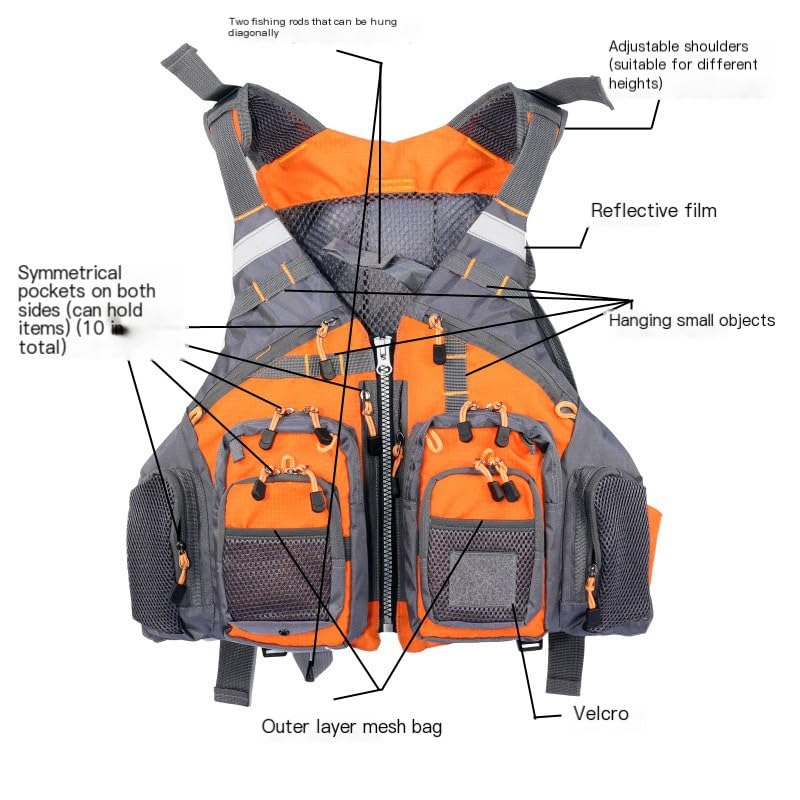 JKSPORTS Fly Fishing Vest Safety Life Jacket - Image 5