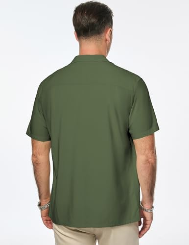 JMIERR Men's Casual Summer Cuban Collar Shirt - Image 3