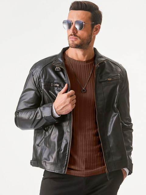 JMIERR Men's Fleece Long Sleeve Thermal Shirt, US46(XL), Brown - Image 3