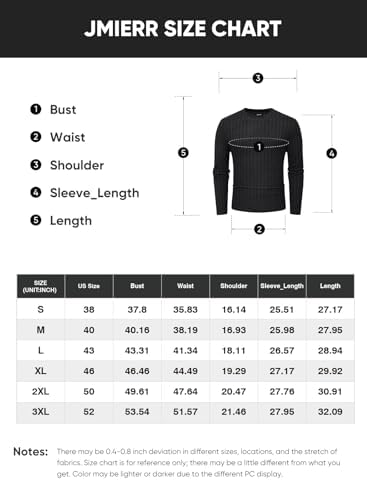 JMIERR Men's Fleece Long Sleeve Thermal Shirt, US46(XL), Brown - Image 5