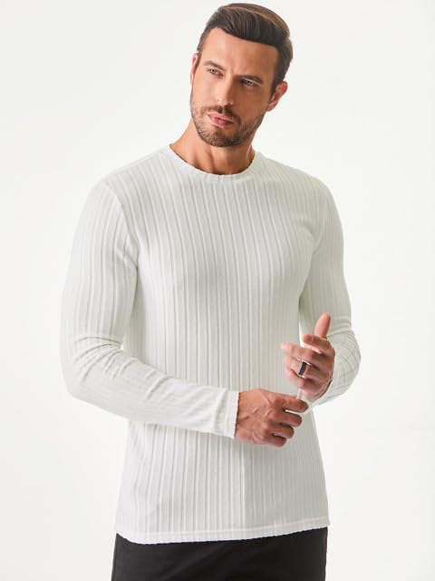 JMIERR Men's Long Sleeve Slim Fit T-Shirt - Image 2