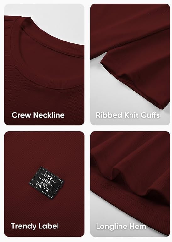 JMIERR Men's Muscle Slim Crewneck Henley Tee - Image 5